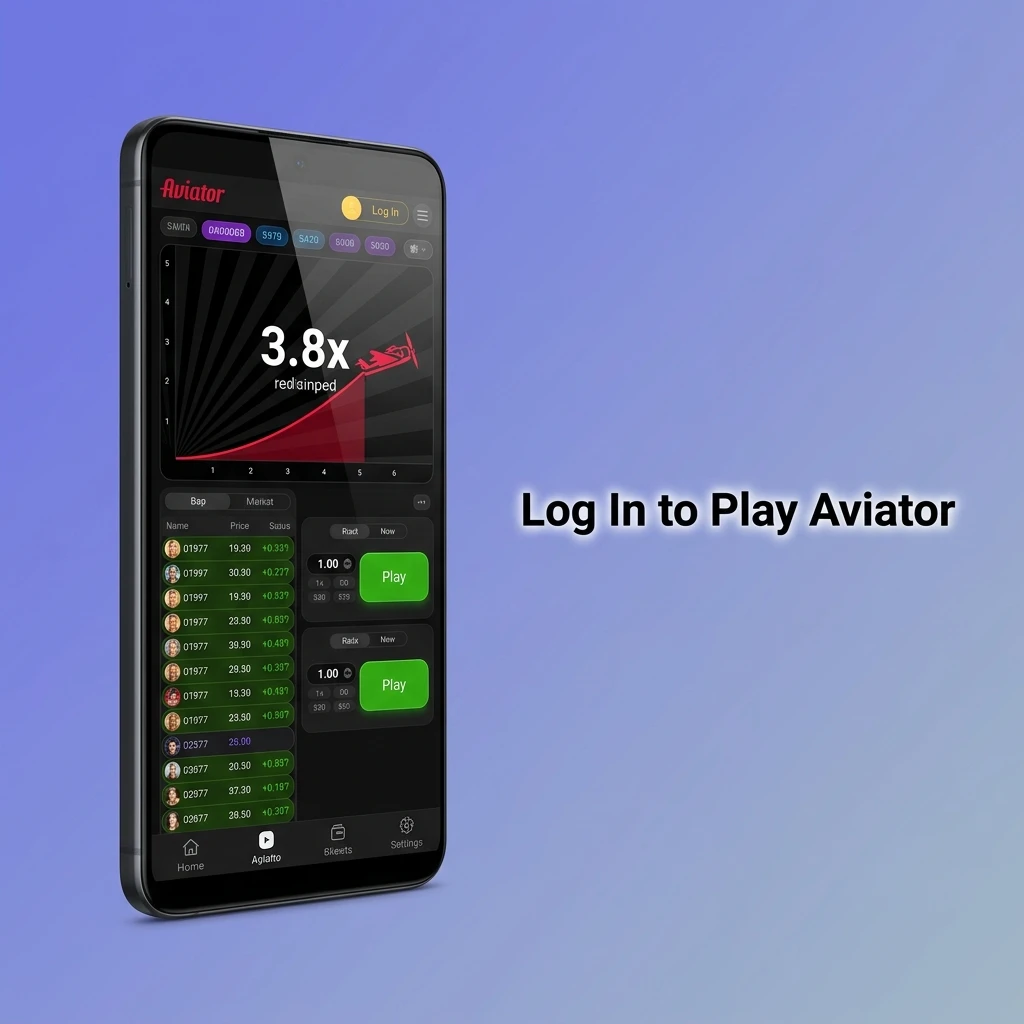 1xBet login screen showing steps to access Aviator game account on website or mobile app