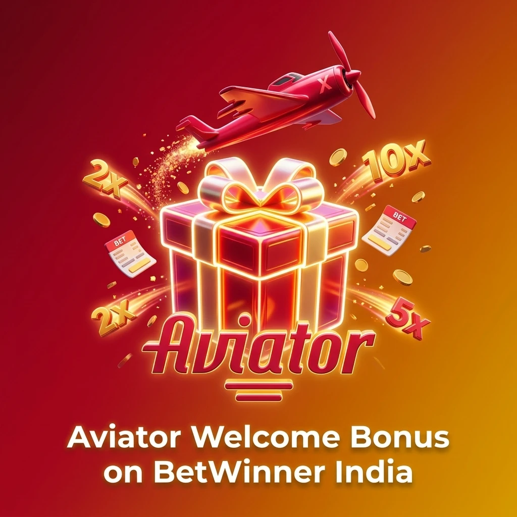 BetWinner India Aviator welcome bonus steps showing 100% first deposit offer with INR 75 minimum in the app