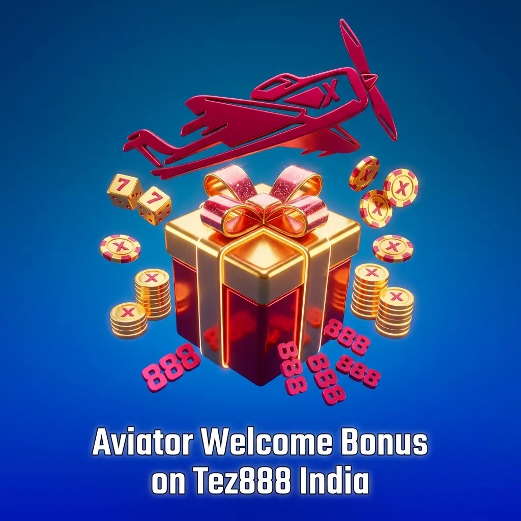 Tez888 India Aviator welcome bonus 100% match on first deposit from INR 500 for new casino players