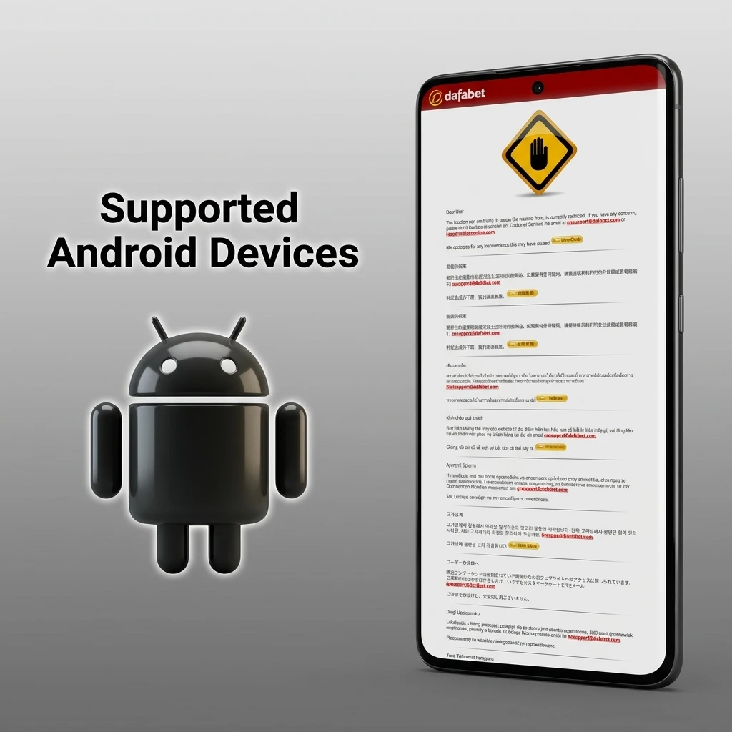 Supported Android devices for Dafabet Aviator app across budget, mid-range, and flagship tiers