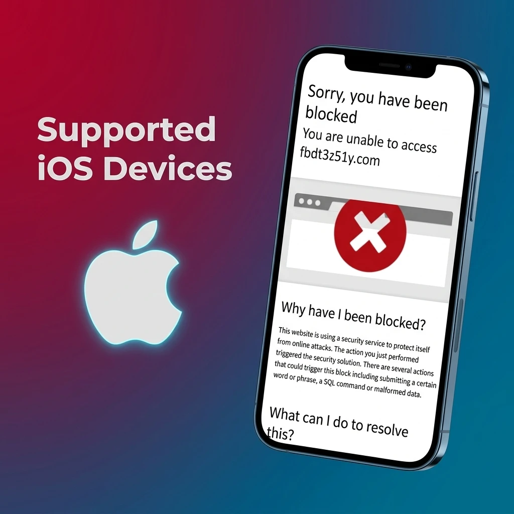 Supported iOS devices for MCW Aviator app including iPhone SE to iPhone 15 and iPad models running iOS 12 or later