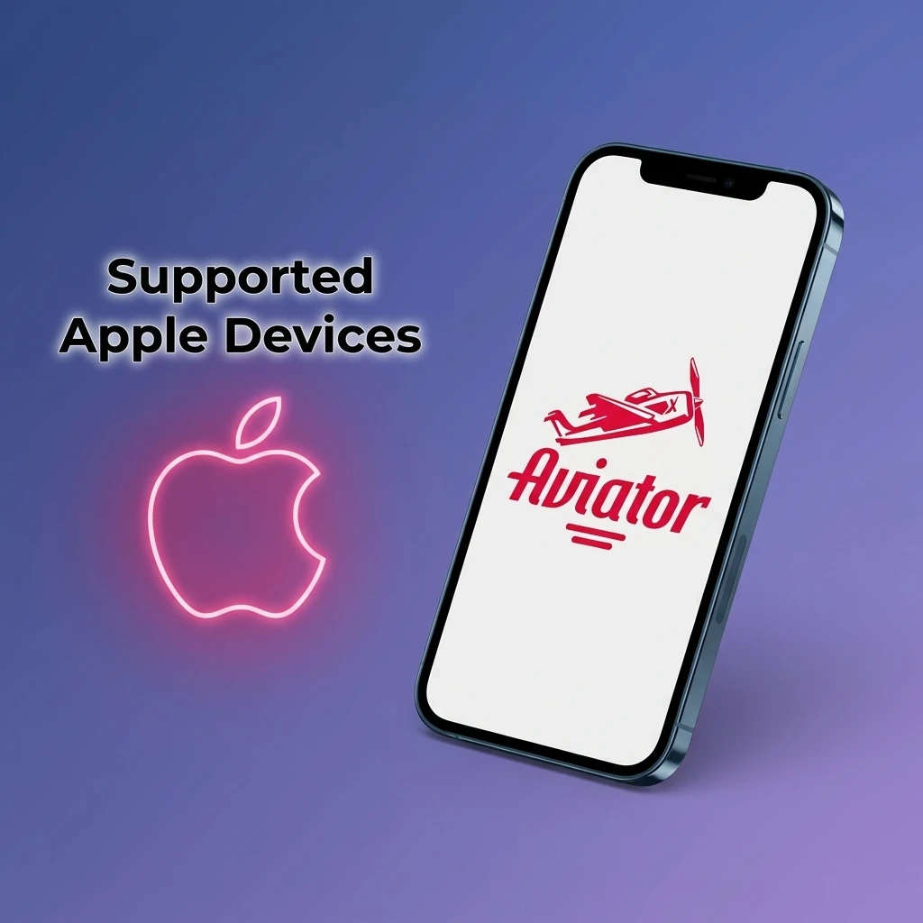 Apple devices supported by Pin-Up Aviator mobile app including iPhone SE to iPhone 16 and iPad models running iOS 12 or later
