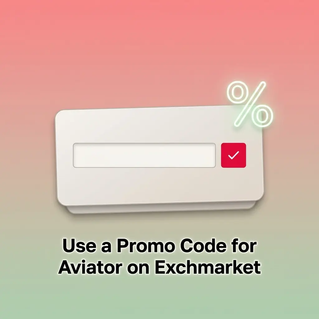 Aviator promo code field on Exchmarket registration form to claim bonus on deposit