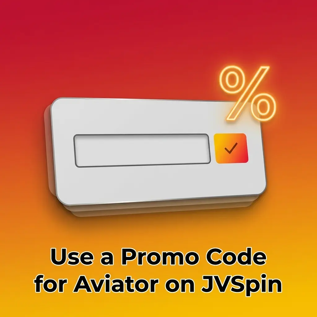 JVSpin Aviator promo code entry field shown during registration and in account bonus codes section